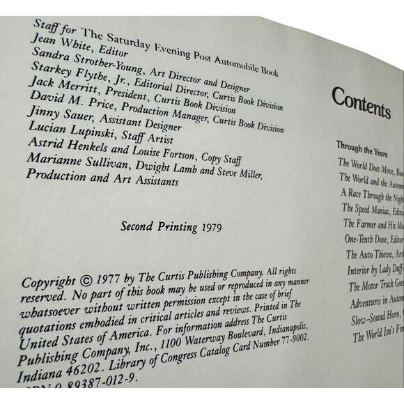 The Automobile Book by The Saturday Evening Post, Antique Vintage Art 1979 HB - Picture 8 of 11